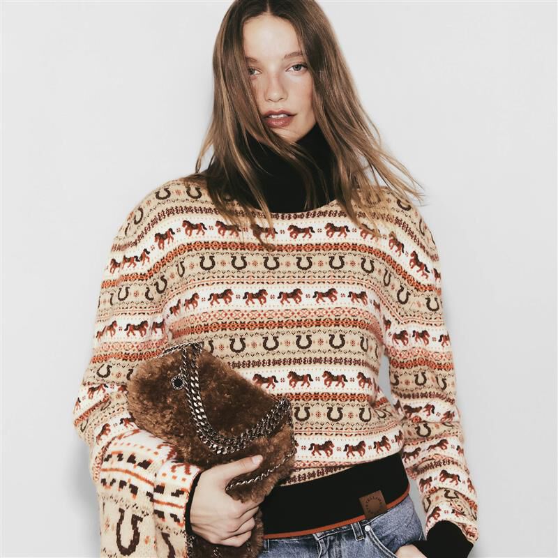 Women Natural beige Logo Raffia Crossbody Bag | Stella McCartney CA